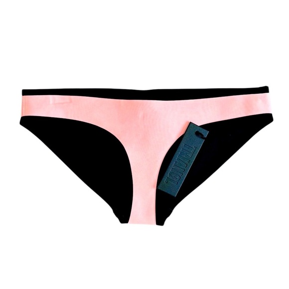 TRIANGL Pink/black Neoprene Bikini Bottom Size S New Swim Beach Pool Summer - Picture 1 of 5